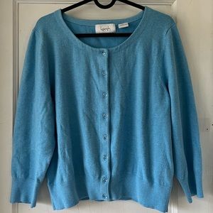 Kersh large turquoise cardigan
